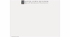 Desktop Screenshot of davidlewisbuilder.com